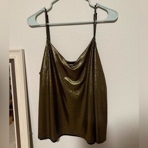 Express Shimmering Gold Camisole Top